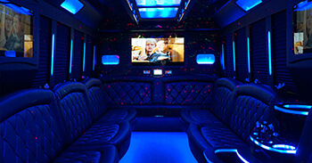 blue party bus