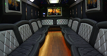 hardwood floor in a bus