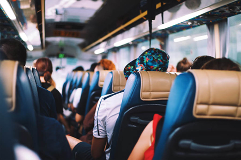 Inside a Los Angeles Charter Bus