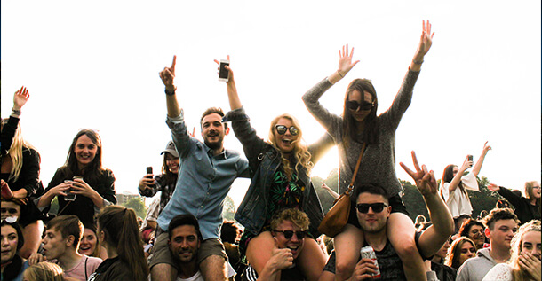 People attending an event in Bakersfield, CA